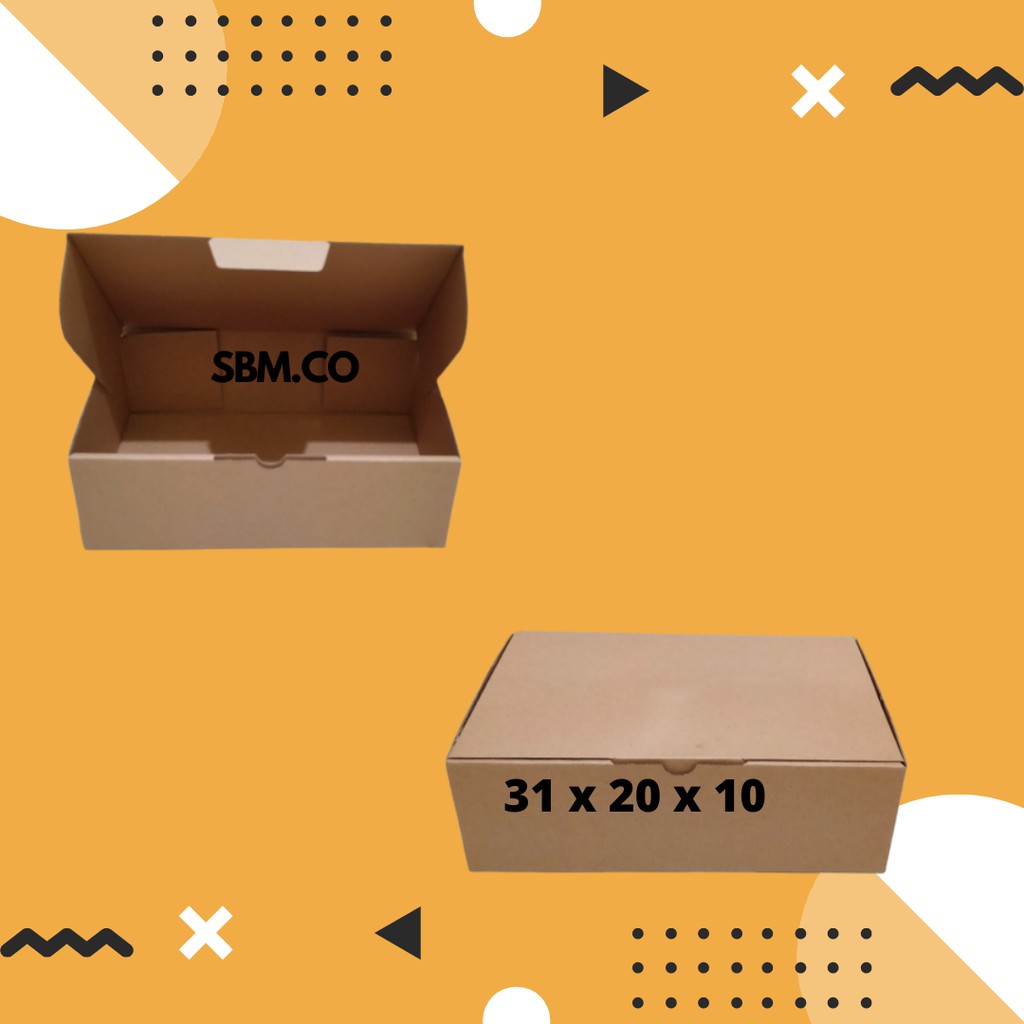 

KARDUS BOX PACKING 31 X 20 X 10 UNTUK PACKING SEPATU PARCEL KARDUS COKLAT POLOS PREMIUM