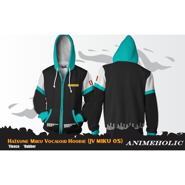 Jaket Anime Vocaloid Hatsune Miku Cosplay Hoodie (JV MIKU 05)