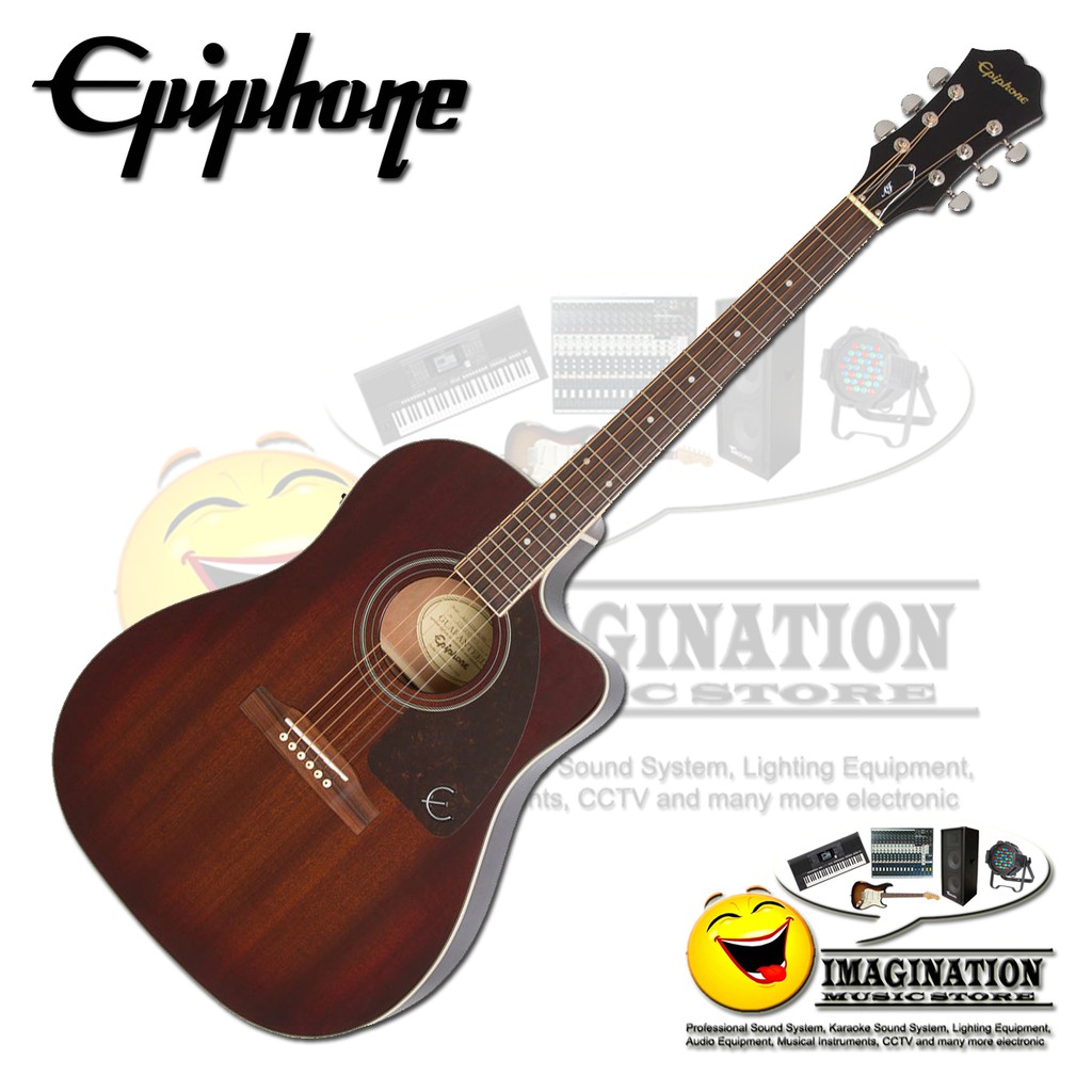 Epiphone AJ-220SCE Advanced Jumbo Acoustic-Electric Guitar - Mahogany Burst