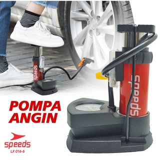 SPEEDS Pompa Ban Mini Foot Pump Portable High Pressure Pompa Angin Kaki Untuk ban mobil 016-6