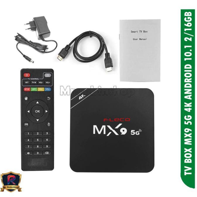 Ready&Siapkirim Tv Box Mx9 Android 10 Quad Core 2 + 16Gb Hdmi Sd Slot Tv Set-Top Box