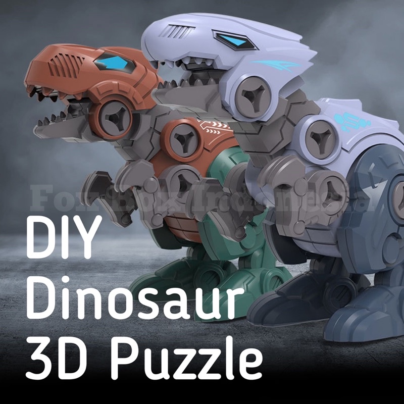 DIY Dinosaur 3D Puzzle Mainan Bongkar Pasang Dino Telur