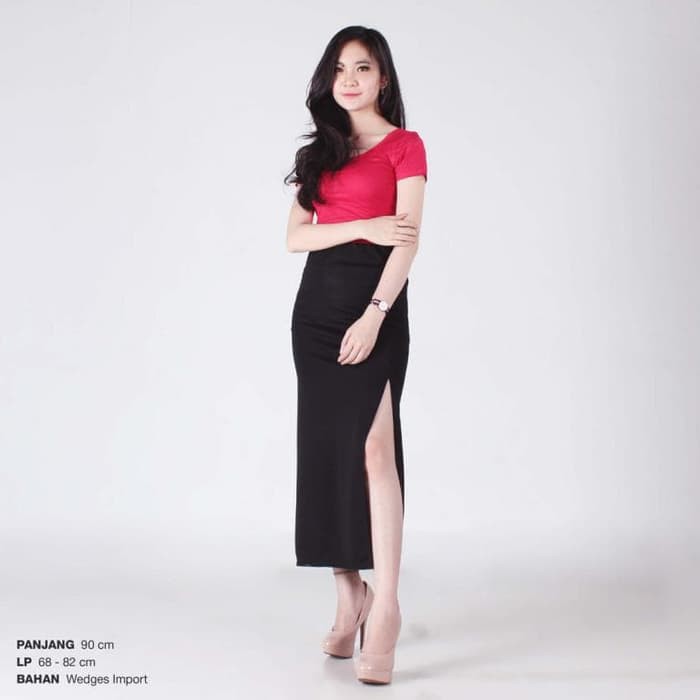 Rok Span Panjang / Slit Maxi Skirt