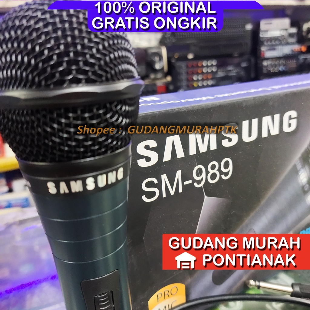 Mic Kabel Samsung SM-989 Microphone Dynamic Vocal Karaoke SM 989 SM989