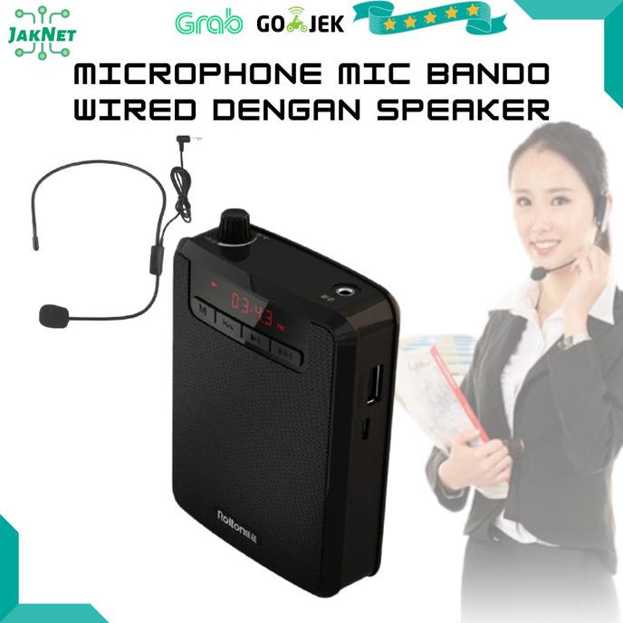 Microphone Mic Bando Wireless Dengan Speaker Mengajar Di Kelas