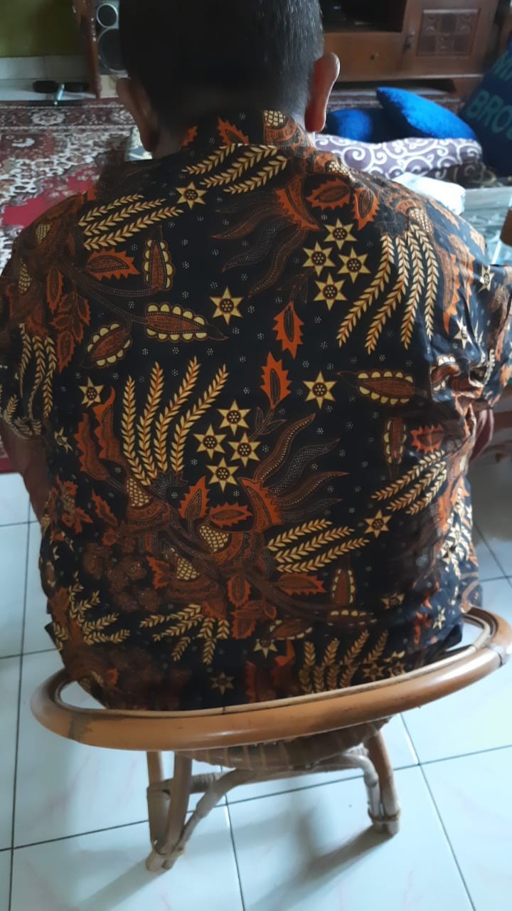 Manggar Batik Jumbo Hrb118 A Hitam Coklat Kemeja Batik Pria Pendek Premium Besar Xxxl 3l 4l 5l