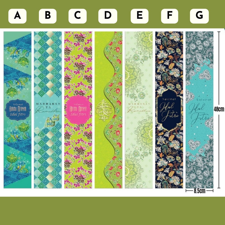 

Pita Hias Kertas Idul Fitri / Paper Belt Lebaran (10 lembar) - Vertikal