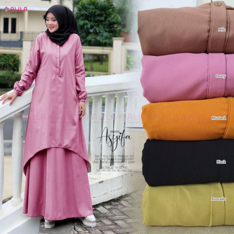 (NEW)GAMIS DRESS FASHION MUSLIM//ASYIFA DRESS BY ALILA HIJAB SOLO