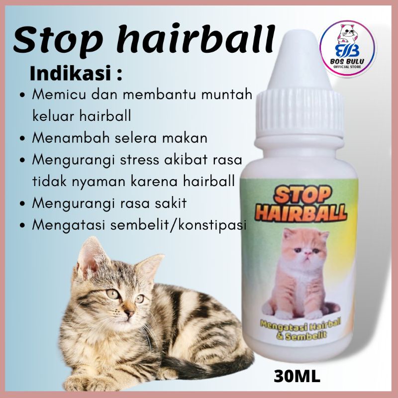 stop hairball obat anti hairball sembelit kucing 30ml