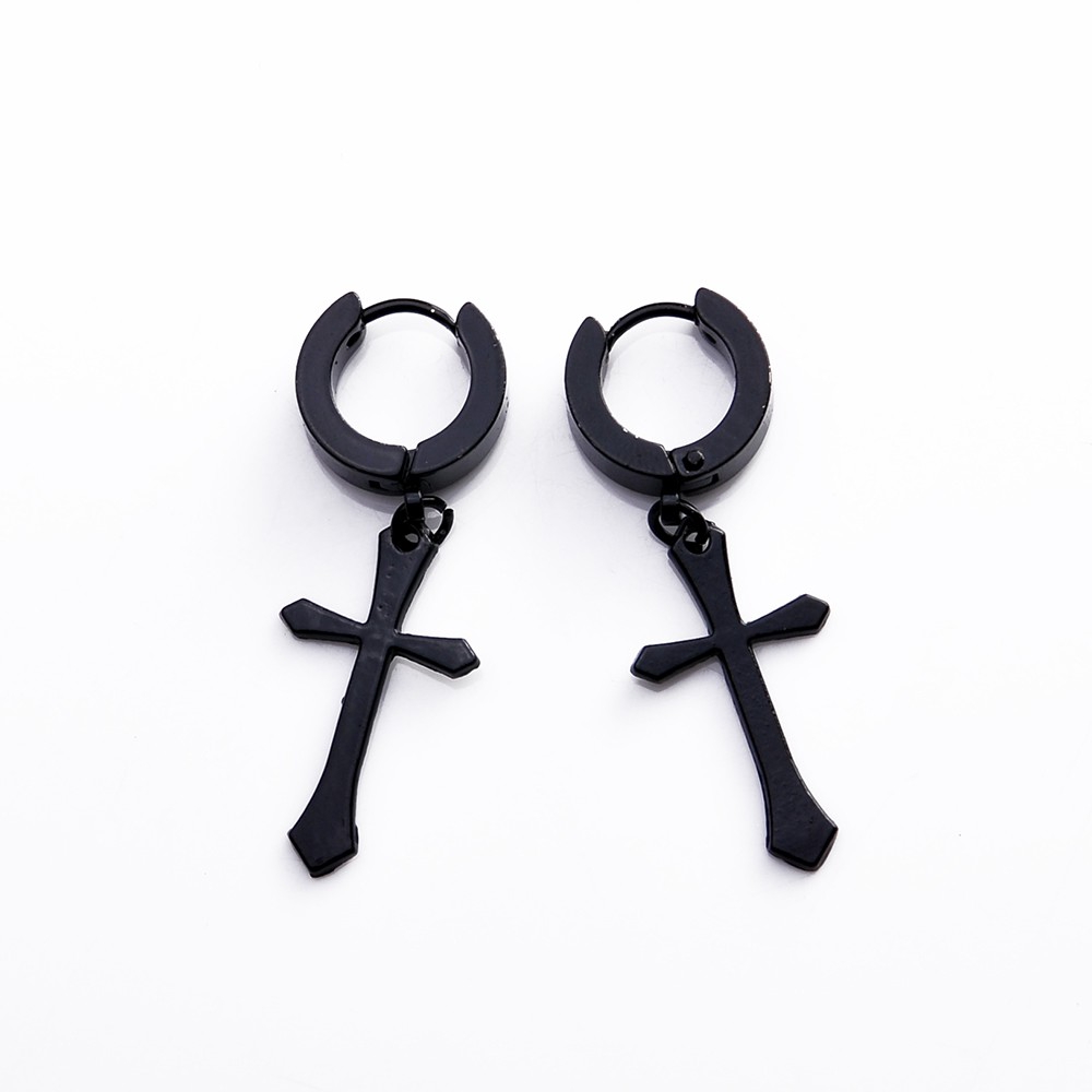 Anting Stud Bahan Stainless Steel Gaya Gothic Untuk Pria Dan Wanita