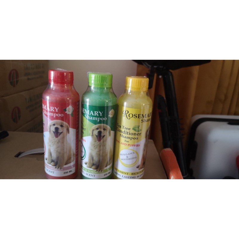 ROSEMARY SHAMPOO dog dan cat plus conditioner dan tea leaf extract melembutkan bulu