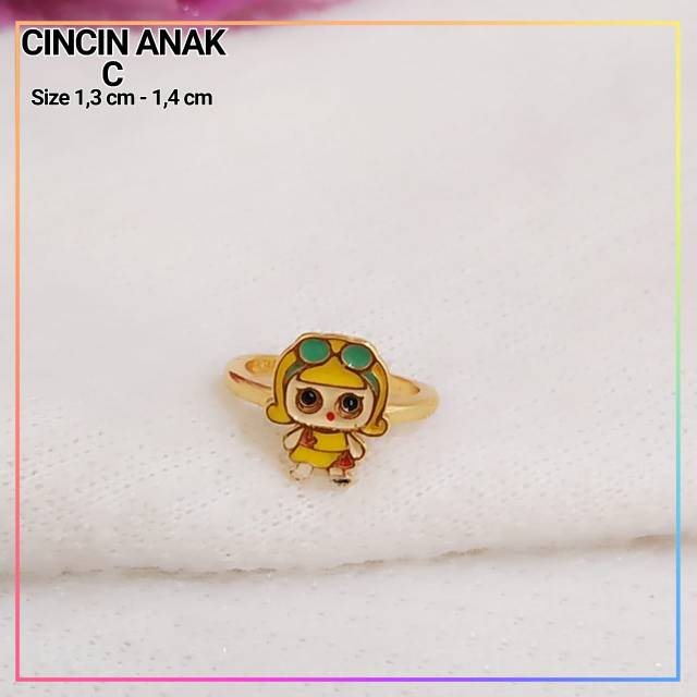 Cincin xuping cincin anak litle pony pink lapis emas gold F115