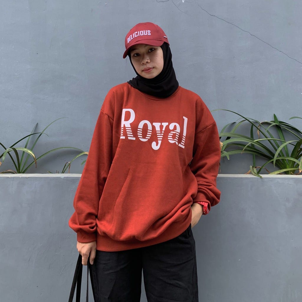 ROYAL SWEATER FLEECE UNISEX TEBAL TERBARU'