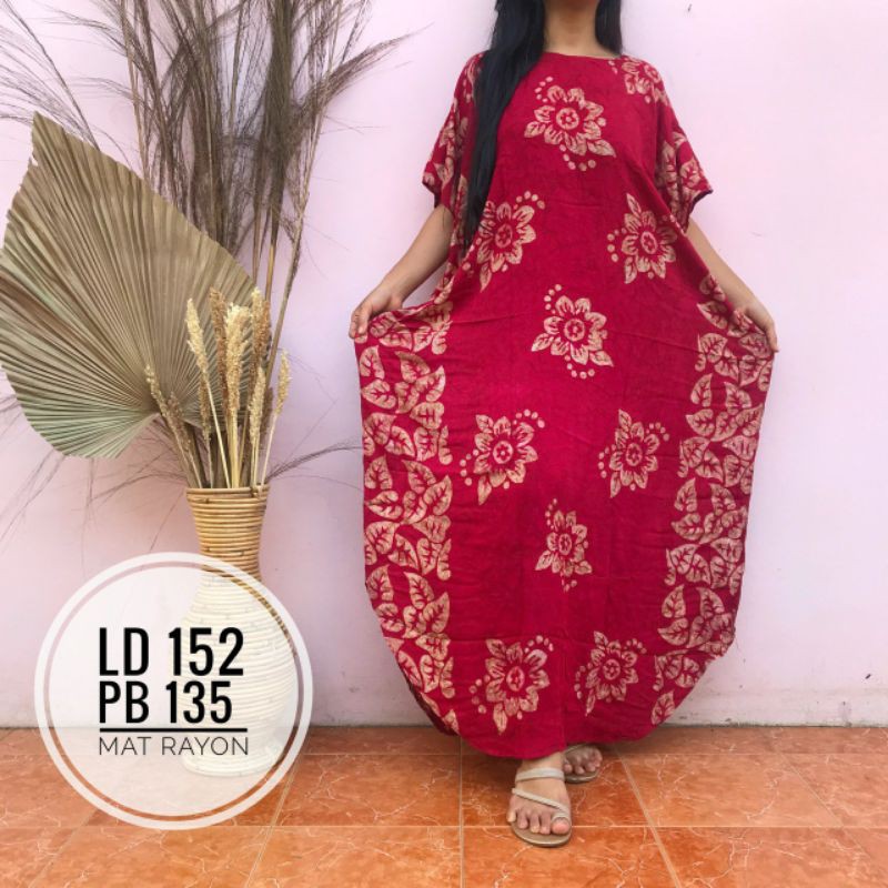 LONGDRESS LOWO SOGAN KAFTAN SUPER JUMBO BIG SIZE LD 136 BATIK CAP ASLI MANUAL HANDMADE