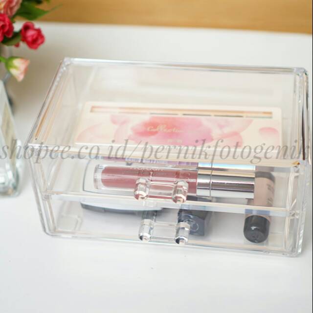MINISO ACRYLIC DRAWER 2 SLOT MAKEUP ORGANIZER / LACI ACRYLIC