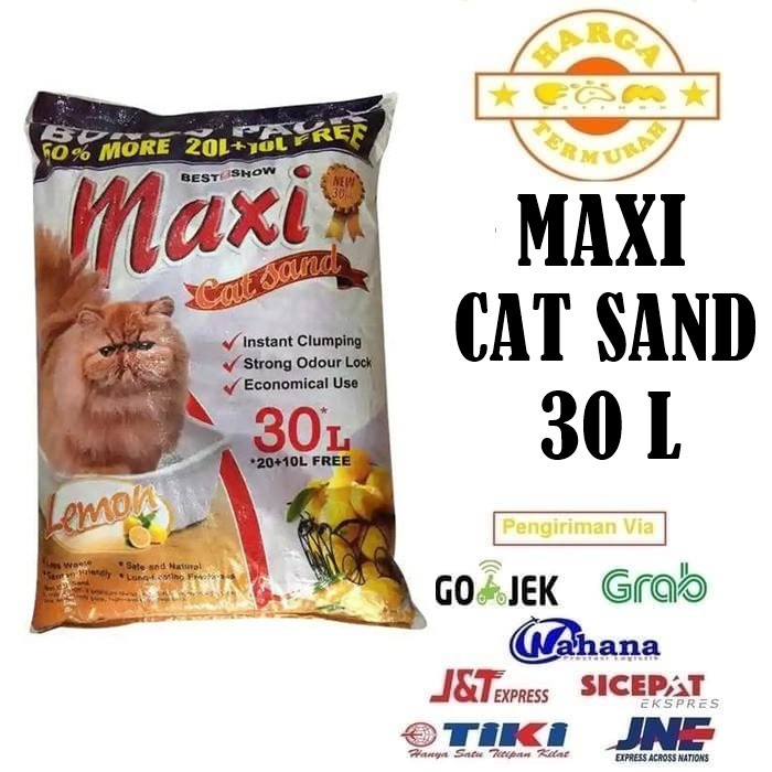 Pasir Maxi Cat Sand 30Lt - Pasir Kucing / Cat Sand