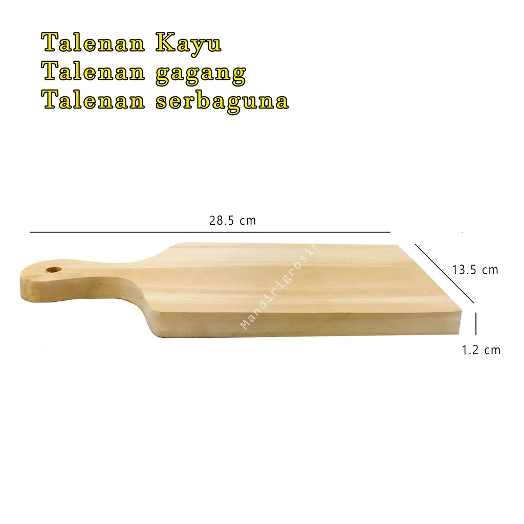 Talenan Kotak *Talenan Kayu Gagang * Alas Pemotong * Uk.35x18cm