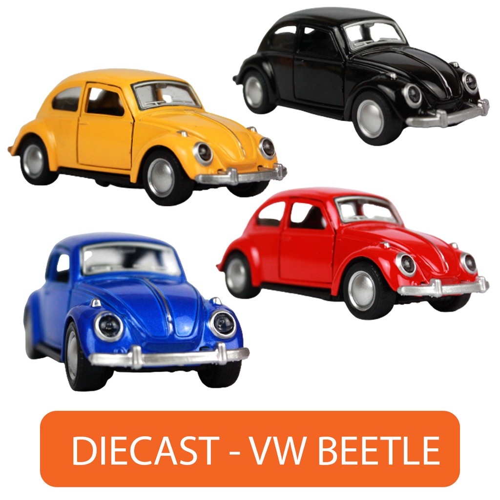 Diecast VW Beetle, Miniatur Mobil VW, Miniatur Diecast Vintage Retro Herbie