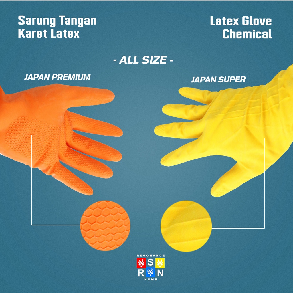 Sarung Tangan Latex Karet / Latex Hand Gloves Sarung Tangan Tukang Resonance Home