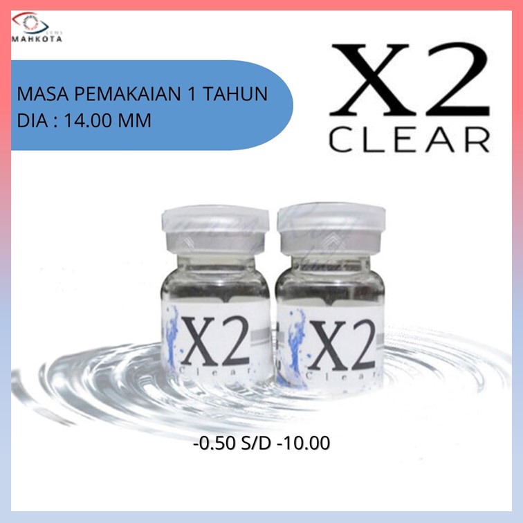 SOFTLENS BENING X2 CLEAR 1 TAHUN (-0.50 S/D -10.00) BISA BEDA MINUS DIA 14.00MM / Softlen Soflens