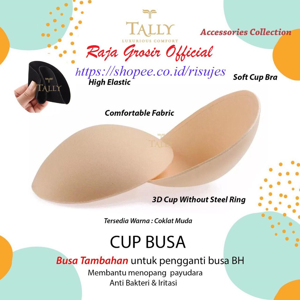 Cup Busa Bra Pad Sponge Tally / Busa BH Tambahan Cup Busa Tipis Tally