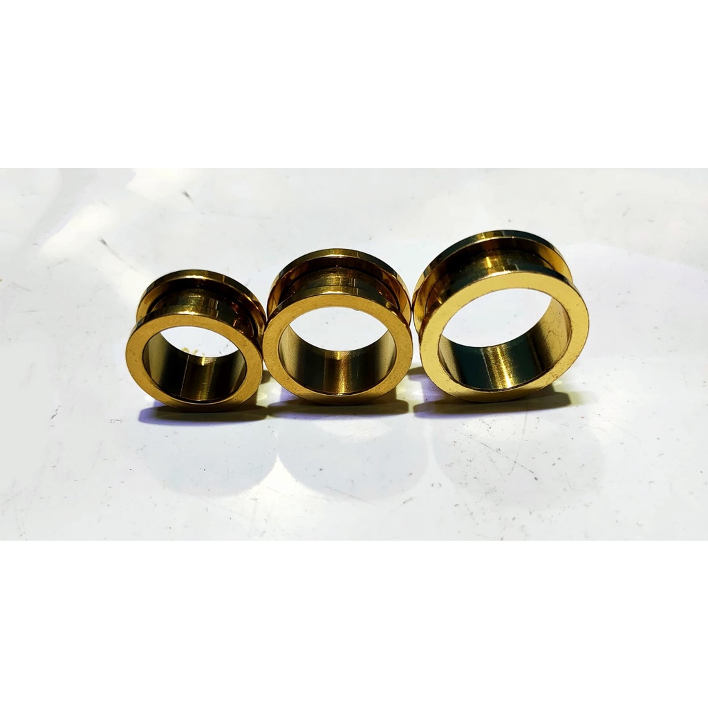 piercing telinga gold titanium/persing plug besi/Persing telinga/piercing plug