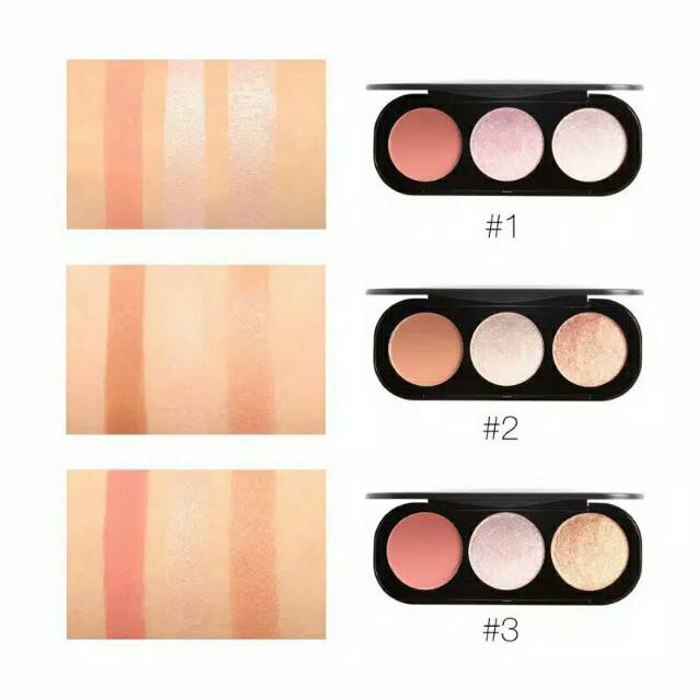 Highliter Palette 3 in 1 Blush On