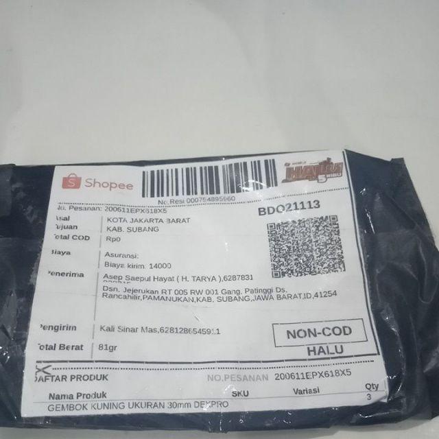 Gembok Kuning Ukuran 30mm Dexpro