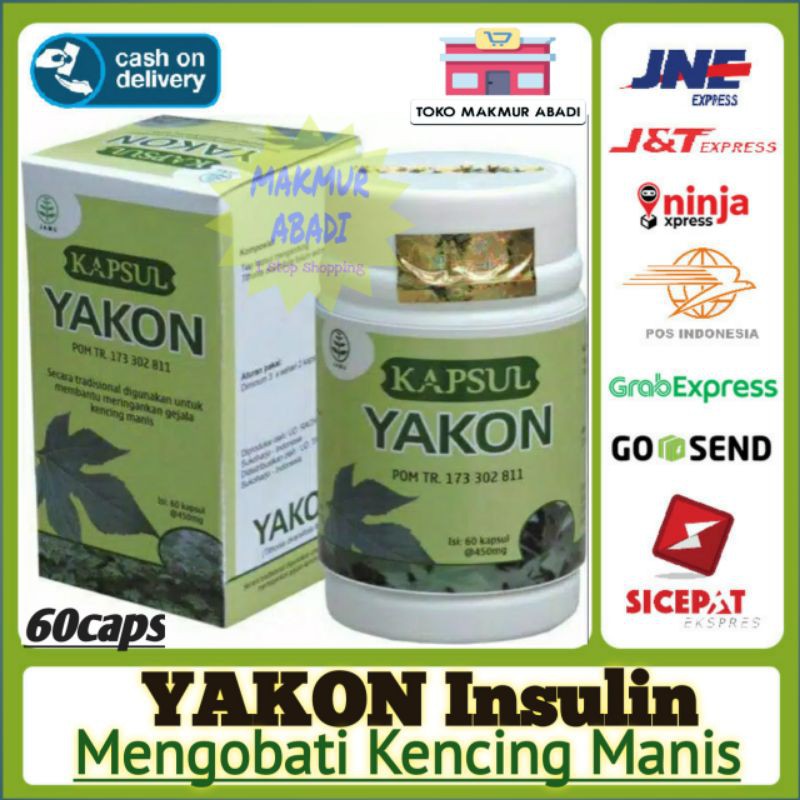 YAKON Insulin Herbal Diabetes 60 Kapsul Asli - Mengobati Kencing Manis