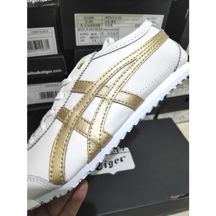 Sepatu Onitsuka Mexico 66 White Gold Leather BNIB