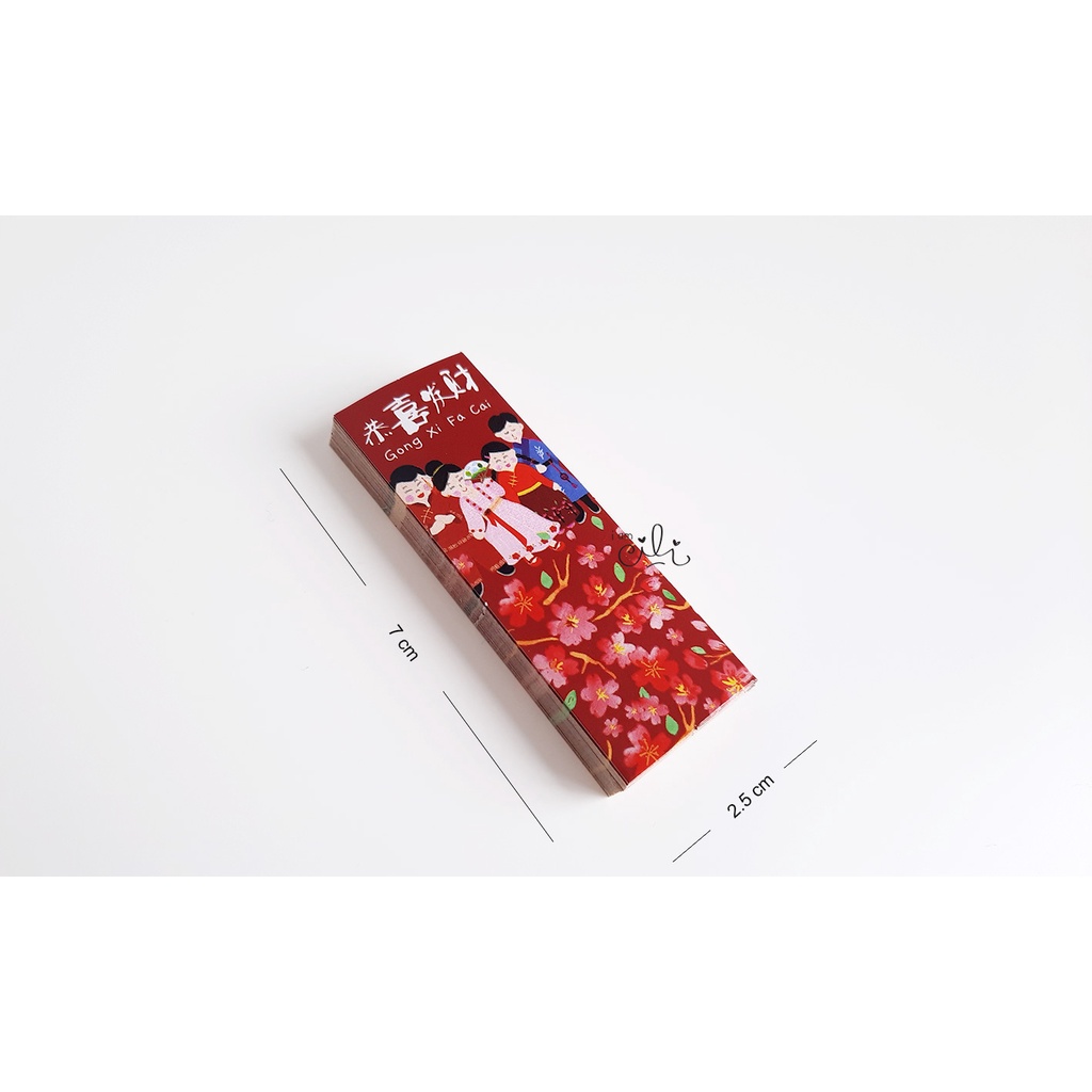 

(SCNY047) Stiker MINI 7x2.5 cm seal box paperbag imlek sincia cny