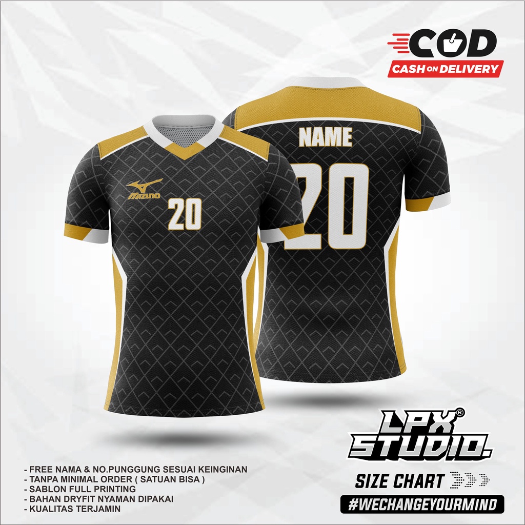 Jersey Baju Volly Full Printing Custom Free Name Set