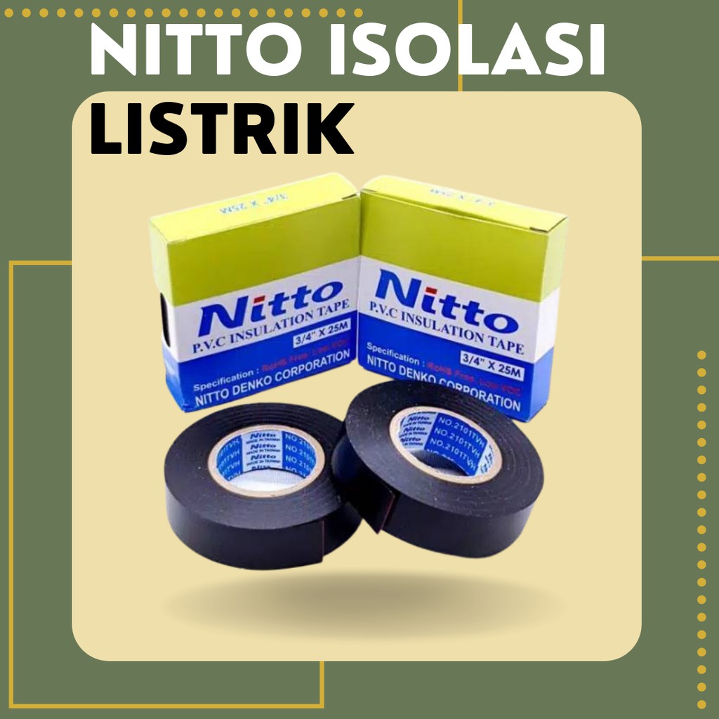 NITTO ISOLASI LISTRIK KABEL ORIGINAL WARNA HITAM