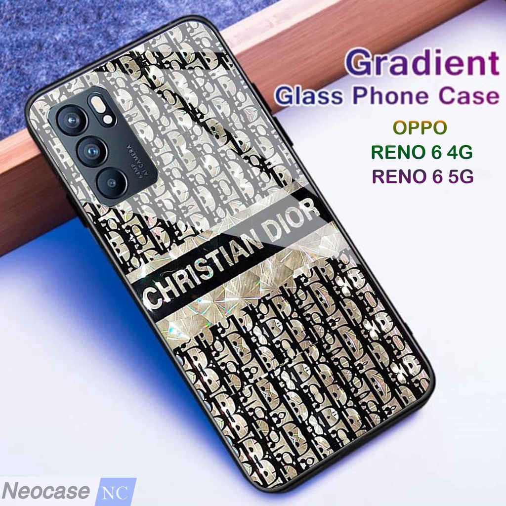 Soft Case Glass Kaca Oppo Reno 6 4G 5G - Case Hp Oppo Reno 6 4G 5G - Casing Hp Oppo Reno 6 4G 5G Samsung