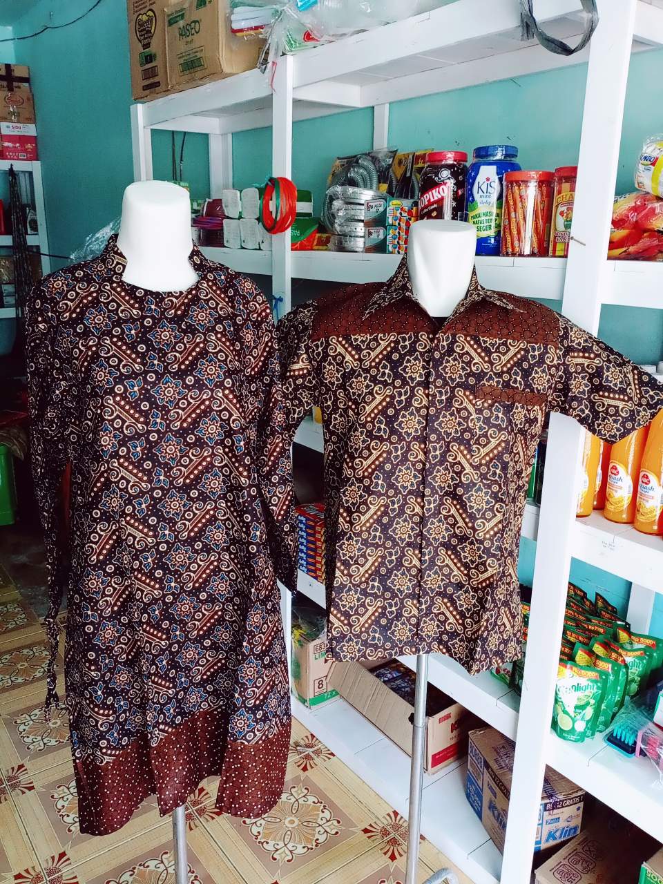 Batik Tunik Shibori Jumputan Terbaru Size S-3l / Hrb026 Yelbor Navbor / Biru Putih / Original..