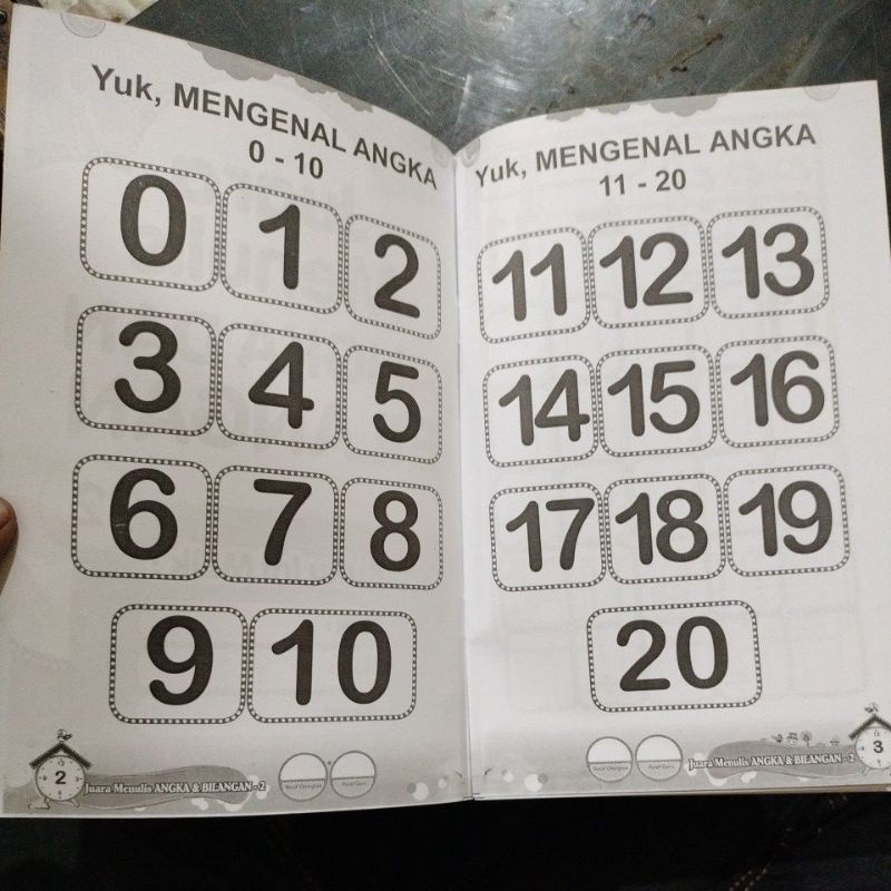 buku juara menulis angka dan bilangan isi 2 buku 1 &amp; 2 15×24CM