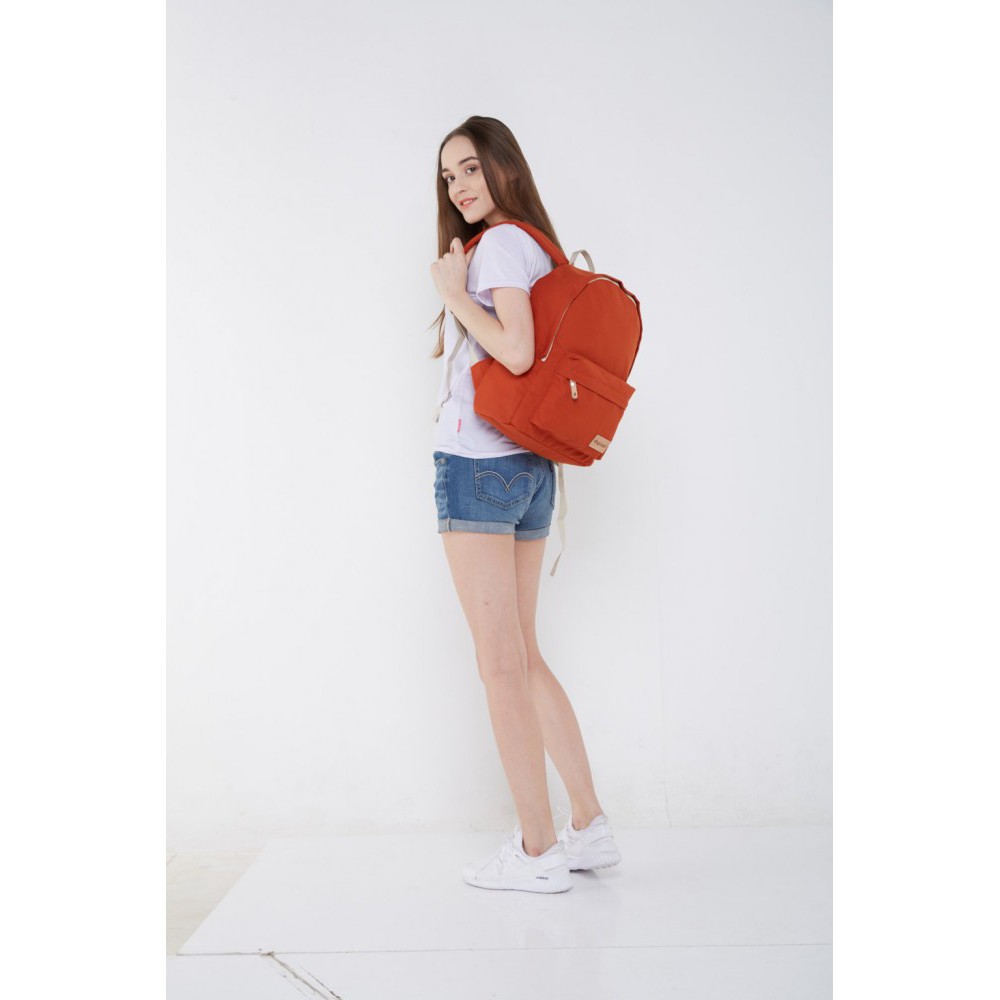 Limito Mochilo Onzo Terracotta | Tas Ransel Mini Polos Kecil Simpel Wanita Backpack |FORIND Esgotado