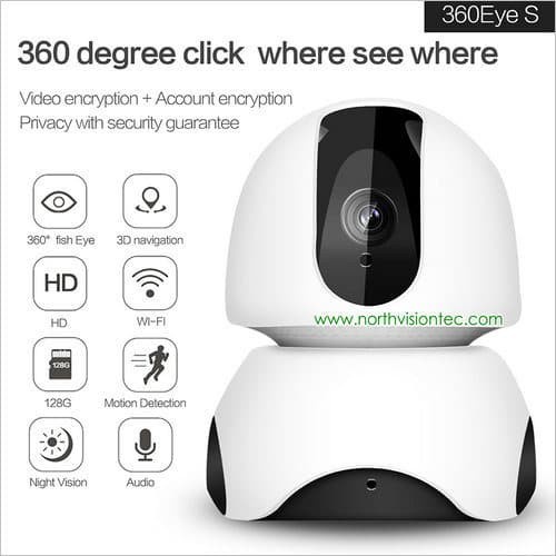 EC30-12 360Eyes Wifi IP Camera CCTV Surveillance Kamera Monitor