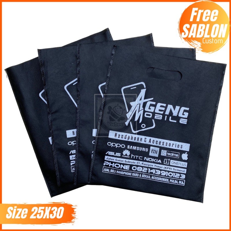 TAS SPUNBOND MURAH I SOUVENIR PERNIKAHAN I FOP25x30