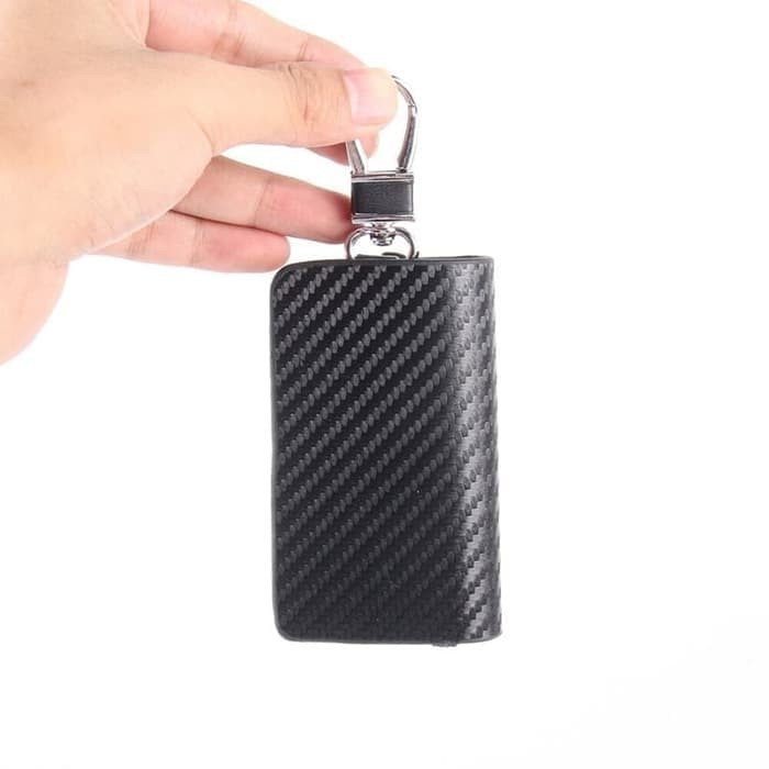 Dompet STNK Gantungan Kunci Mobil Carbon polos