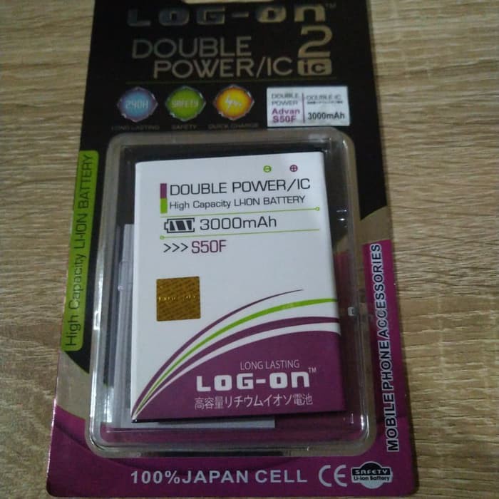 BATERAI LOGON ADVAN S50F DOUBLE POWER DOUBLE IC