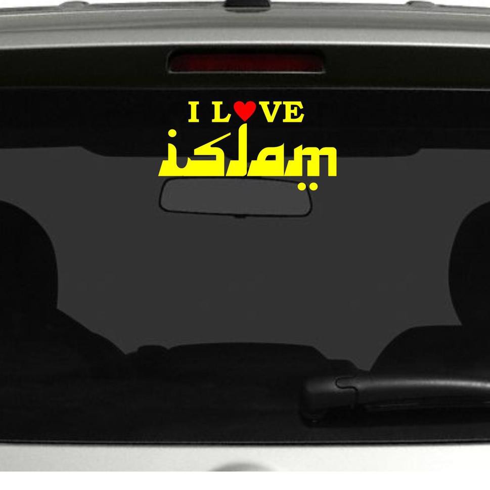 Kode Zd970 Stiker Mobil Cutting Sticker I Love Islam Shopee