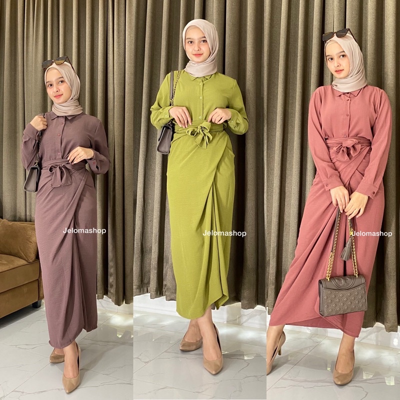 BRENDA SET / SETELAN WANITA DAPAT ROK LILIT DAN ATASAN