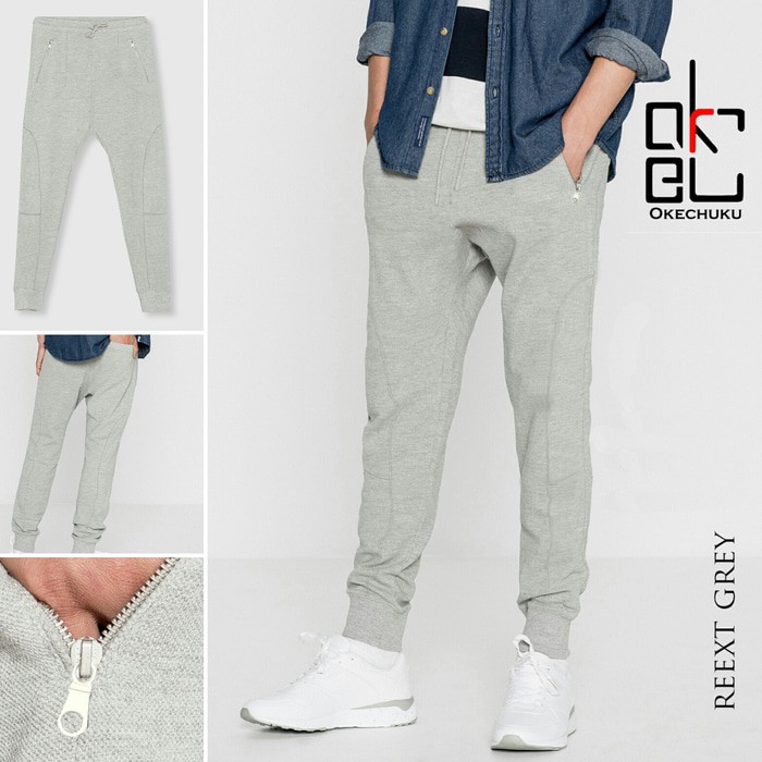 RexxT Grey Jogger Okechuku Sweatpants Pria Celana Joger Panjang