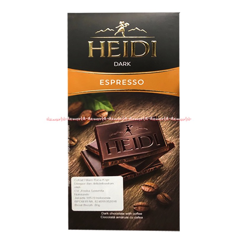 Heidi Dark 80gr Espresso Himalayan Salt Extreme Chocolate Heidi Coklat Hitam 85% Cocoa Kakao Cokelat