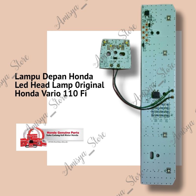 Lampu depan vario 110 fi soket 7 paket dengan mika