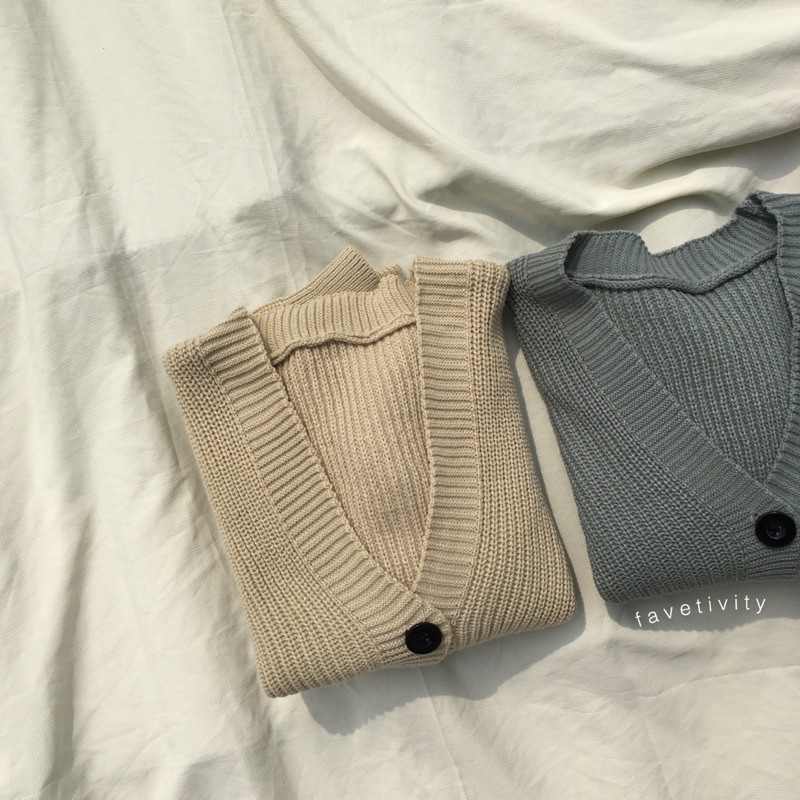 Bailey Knit Cardigan Premium Rajut Tebal (lilac, softmocca, mocca, grey)-4