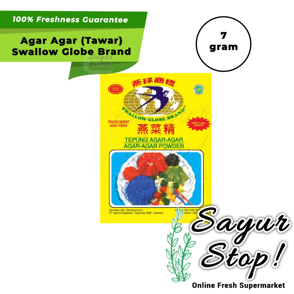 

Sayur Stop Agar Agar Puding Swallow Globe Rasa Tawar