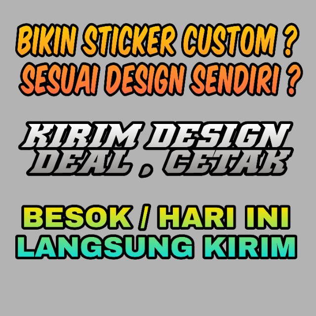 Custom Cutting Sticker - Bikin stiker custom suka suka murah