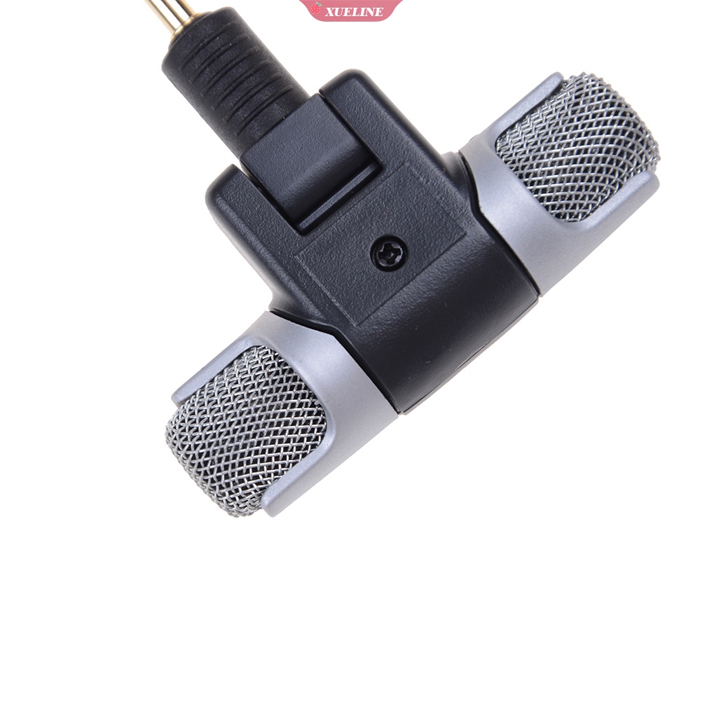 Mikrofon Stereo Mini Dengan Jack 3.5mm Untuk Rekaman Studio Wawancara Smartphone